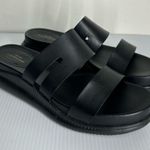 Cole Haan  2 ZEROGRAND Slot Sandal Black Platform Leather Womens US 10B Photo 4