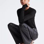VERO MODA #90  Black Vegan Wide Leg Trousers Photo 1