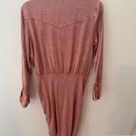 Young Fabulous and Broke Shirt Dress M Pink Tie Ruched Asymmetrical Western Grunge Photo 9