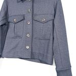 Banana Republic New Indigo Blue Double Knit Trucker Jacket Size Small Petite Photo 3