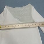 ZARA NWOT  Dress S Womens Knit Sweater Long Sleeve Beige Sheer Yoke A-Line Mini Photo 3