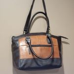 Tignanello Hide and Seek Two Tone Genuine Leather Handbag with Detachable Strap Brown Photo 2