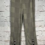 ZARA Womens L Black Tan Houndstooth Check Split Hem Pants Trousers Officewear Photo 0