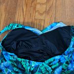 Lands' End Lands Ends One Piece Swimsuit Swim dress blue green tropical size L NWOT Photo 5
