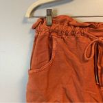 Young Fabulous and Broke YFB Izzy Raw Edge Linen Blend Burnt Orange Shorts M NWT Photo 5