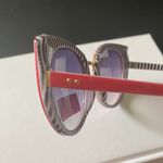 Betsey Johnson NWT--RED FRAME CAT EYE SUNGLASSES Gorgeous red frame cat eye sunglasses, red on outside, black and white on inside, brand new Photo 4