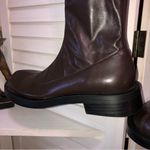 ZARA  Over The Knee Brown Flat Boots Size 7.5 Photo 4