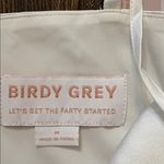 Birdy Grey Lynda Mini Dress Medium NWT Matte Satin White Cowl Neck Bridal Photo 3