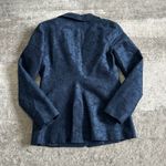 J Brand  Layla Blazer Jacket Womens Small Navy Floral Jacquard Metallic Holiday Photo 8