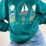 Vintage 90s Florida Tultex Crewneck Sweatshirt Green Size L Photo 1