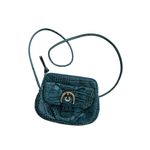 B Makowsky  Turquoise Buckle Croc Embossed Leather Crossbody bag Photo 6