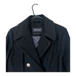 Guess Black Trench Coat with Double-Breasted Style and Wide Lapel Collar Photo 4