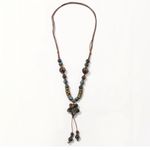 Bohemian Beaded‎ Ceramic Brown Necklace Ethnic Style Flower Pendant Necklace Photo 8