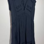 Lucky Brand  Dress Women Size S Black Embroidery Boho Western Spring Mini Concert Photo 1