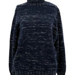Joseph ‎ Navy Blue Heathered Wool Turtleneck Sweater Size Medium Photo 0