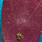 Yellow Sugar Skull Necklace Sterling Silver 925 Halloween Photo 11