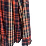 Cato Women Top 18/20W Orange Plaid Button Up Rayon Muted Tones Western Cowgirl Photo 7