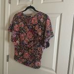 Cynthia Steffe  women’s Floral Short Sleeve Top size medium Photo 3