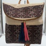 Boho Tassel And Gold Thread weaved Sling/Backpack Photo 0