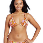 Xhilaration  Target pink retro floral‎ smocked bikini XL Photo 0