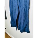 ONIA Dark Blue Navy Wide Leg Air Linen Drawstring Trousers Pants Size XL Photo 6