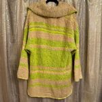 Free People Sunshine To Follow Lemon Sugar Fuzzy Argyle Sweater Small Photo 2