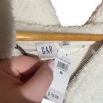 Gap NWT  White Cream Fuzzy Sherpa Hoodie Full Zip Jacket Cozy Fuzzy Sweater‎ XL Photo 4
