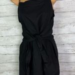 Madewell Tie Waisted Linen Blend Romper Black Size 12 Photo 5