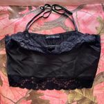 Brandy Melville  black silk lace trim coquette cami tank top  Photo 5