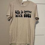 Bella Canvas  Tan Short Sleeve Tee Life is Better with Dogs Photo 0