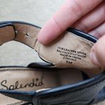 Splendid  Women's 8 M Shoes Black Leather Open Toe Slingback Heels Sandals Photo 4