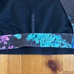 Lululemon  athletica Black and Blue Floral SPORT Top Photo 5
