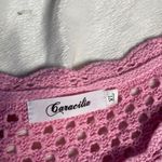 Caracilia Pink Crochet Knit Tunic Top Shirt Dress Size XL Photo 2