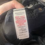 Topshop Black Coat Raw Hem Straight Leg Jeans, Size 26W X 32L Photo 5