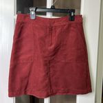 Banana Republic  Faux Suede Rust Cargo Mini Skirt Size 2 Photo 4