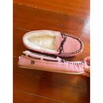 LAMO Pink Faux Suede Moccasin Slippers Faux Fur Lined Indoor Outdoor Size 7 Photo 7