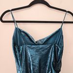 Cinq à Sept CINQ A SEPT Shiny Astrid Dress Teal Topaz Metallic Bodycon Mini Women's Size 0 Photo 6
