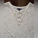 American Eagle Outfitters Cream Lace-Up Sweater Photo 5