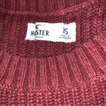 Hollister  Burgundy Knit Crewneck Sweater size XS Photo 4