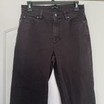 Eileen Fisher  Black Straight Leg Jeans High Waist Organic Cotton Sz 6 Photo 4