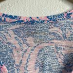 Lilly Pulitzer  Cotton Short Sleeve Tee Etta Top Maybe Gator Size Large Photo 2