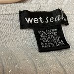Wet Seal *flawed* Silver Ribbed Cardigan l Sweater Juniors Size Large Photo 11