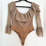 Camila Coelho  Bodysuit Womens medium Paloma Lace Off The Shoulder Top Revolve Photo 2