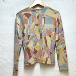 Daniel Bishop Cashmere Geometric Print Sweater Size L Photo 1