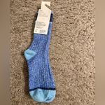 Aerie  Blue Tri-Tone Monochromatic Marled Hanukkah Winter Crew Socks NWT Photo 2