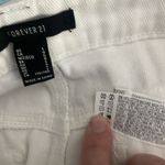 Forever 21 NWT F21 White Denim High Waist Curved Hem Shorts Mom Jeans New Cotton Photo 10