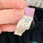 Vintage Chiffon Dark Floral Maxi Midi Dress ILGWU Womens Union Ruffle Spaghetti Strap Black Flower Size 8 Photo 9