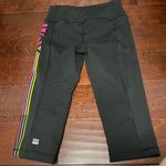 Victoria's Secret Victoria’s Secret Sport VSX Capri Leggings Black Neon Pink Yellow and Blue Small Photo 1