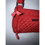 Vera Bradley  Crossbody Bag Quilted Red Shoulder Bag Multi Compartment‎ L Photo 3