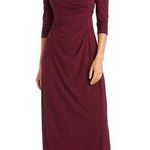 R & M Richards NEW Cold Shoulder Rhinestone Long Formal Dress 5659 Merlot Size 20W Photo 0